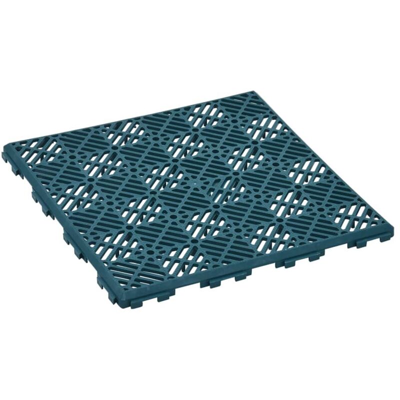 

vidaXL Azulejos de jardín 24 unidades plásico verde 29x29 cm - Verde
