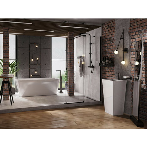 Azura Home Design – Baignoire îlot 160 x 80 cm – Acrylique blanc – Siphon chrome inclus – Design ergonomique pour installation facile