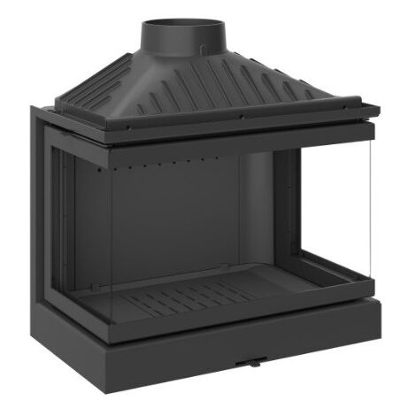 Azura Home Design – Insert cheminée à bois 11,5 kW – Efficacité 82,5% – Triple vitrage – Conformité EcoDesign et BImSchV 2 – Longueur bûches 50 cm