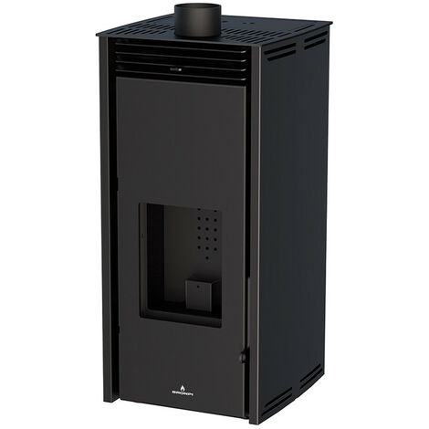 Azura Home Design – Poêle à granulés 6 kW – Système double combustion – Évacuation des fumées 80mm – Autonomie 5-7h – Volume chauffé 125m3
