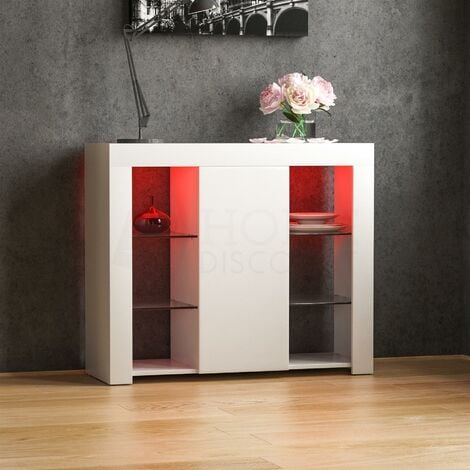 Azura LED Sideboard Large 1 Door Modern High Gloss Storage Cabinet Cupboard