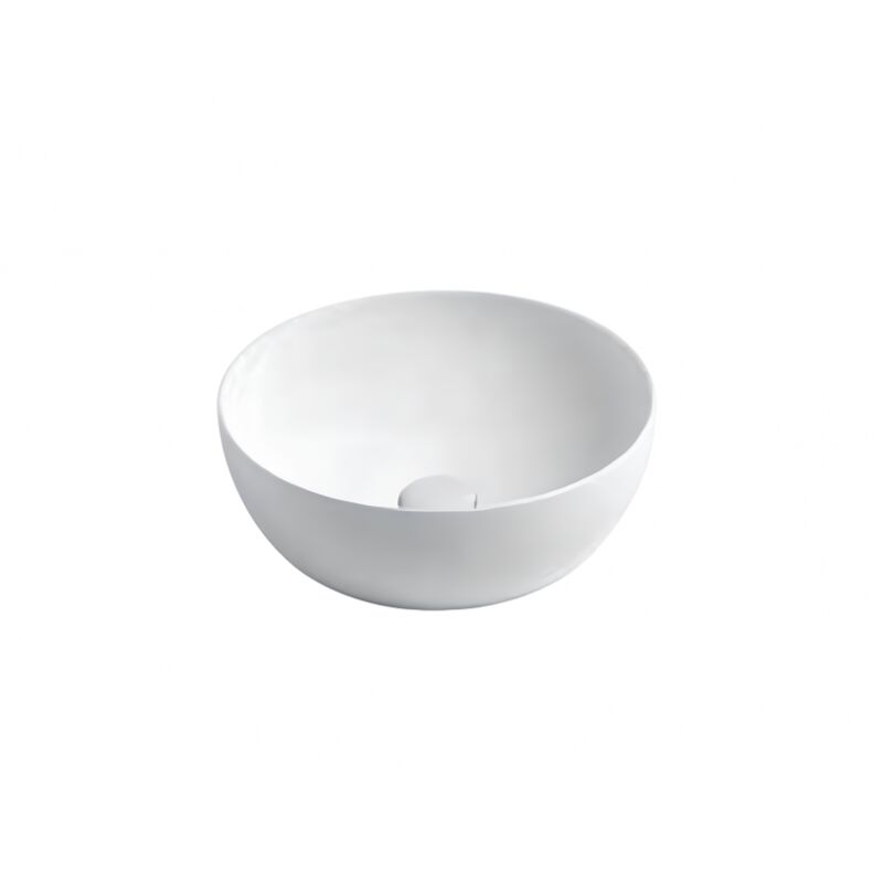Lavabo sobre encimera redondo blanco brillo Azzurra Ceramica Circle