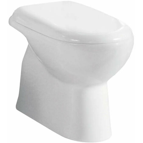 Azzurra - Vaso Scarico A Pavimento Porcellana Bianco - Serie: Diana (Senza Coprivaso)