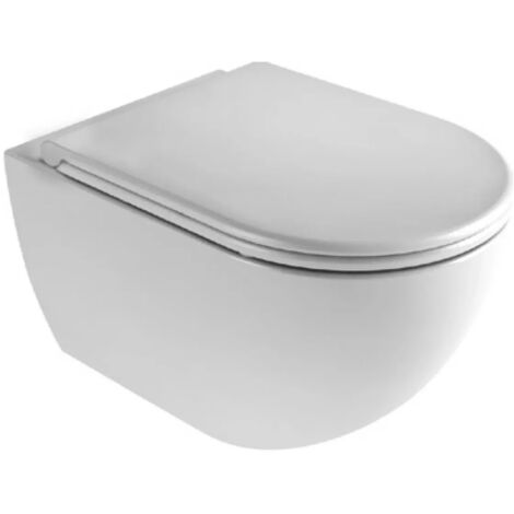 Azzurra - Vaso Sospeso Porcellana Bianco - Serie: Comoda (Senza Coprivaso)