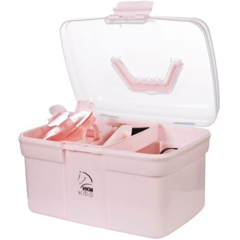 azzurro - Bauletto completo di accessori 7 pezzi grooming per bambini