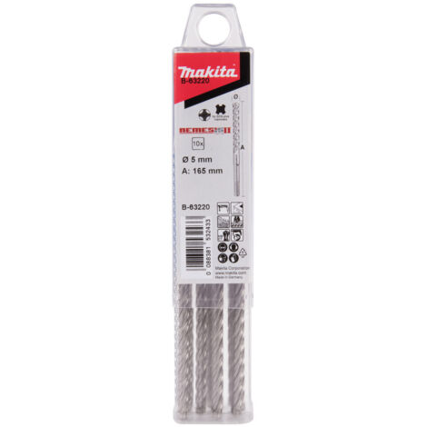 B-63220 SDS-PLUS Némésis II Forets SDS-PLUS 6x165 mm, 10 pcs