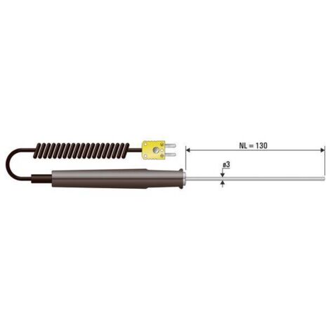 B & B Thermo-Technik 06001004-10 Sonda a penetrazione -50 fino a +400 °C Sensore tipo K