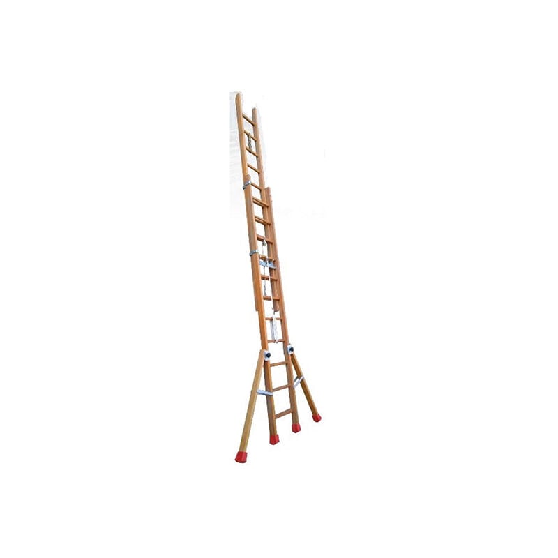 Echelle Direct - Echelle bois coulissante 2x11 barreaux - Hauteur à atteindre 4.46m - BCC2-300