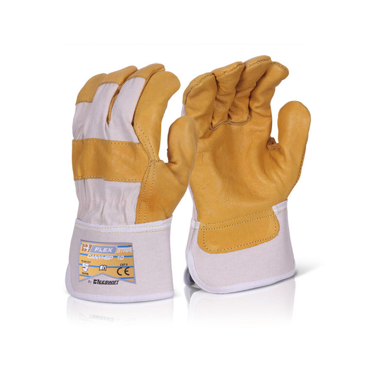 B-flex Gloves - CANADIAN YELLOW HIDE B-FLEX (Pk 10)