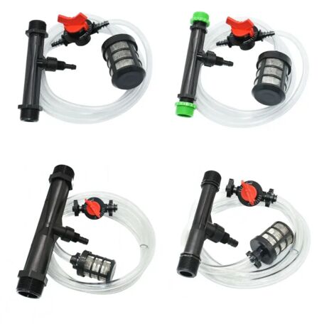 (B) Kit d'injecteur d'engrais Venturi pour irrigation agricole, filetage 1/2", 3/4", 1", 1,5", raccord pour irrigation de serre, injecteur d'ozone
