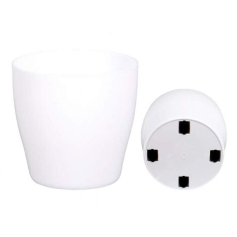 B-LIVING VASE ø 30 cm ROUES Veca d'intérieur Cache-pot moderne DIVERSES COULEURS - Couleur : Blanc - Colore: Bianco