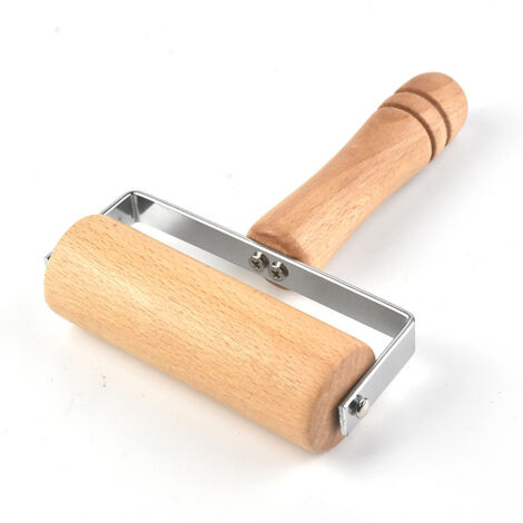 (B) Nudelholz aus Holz mit Griff – Küchenutensil für Gebäck, T
