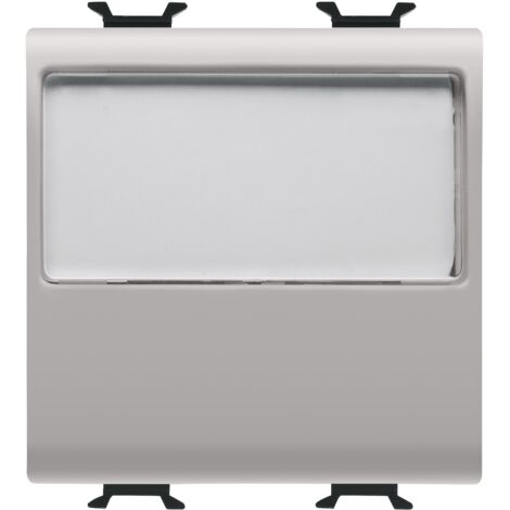 B-P 2M 1P NO 10A PORTE-ETIQ. LUM. BEIGE GEWISS GW13191