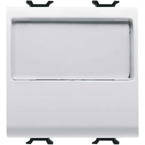 B-P 2M 1P NO 10A PORTE-ETIQ.LUM. BL.SAT. GEWISS GW15191