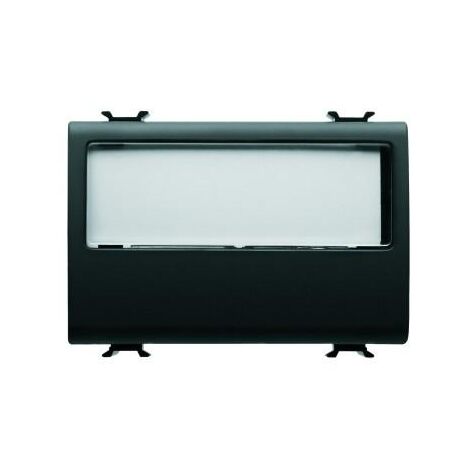 B-P 3M 1P NO 10A PORTE-ETIQ. LUM. NOIR GEWISS GW12192