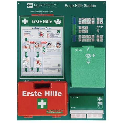 B-SAFETY Erste Hilfe Station B800xH600xT150ca.mmGrün/Weiß