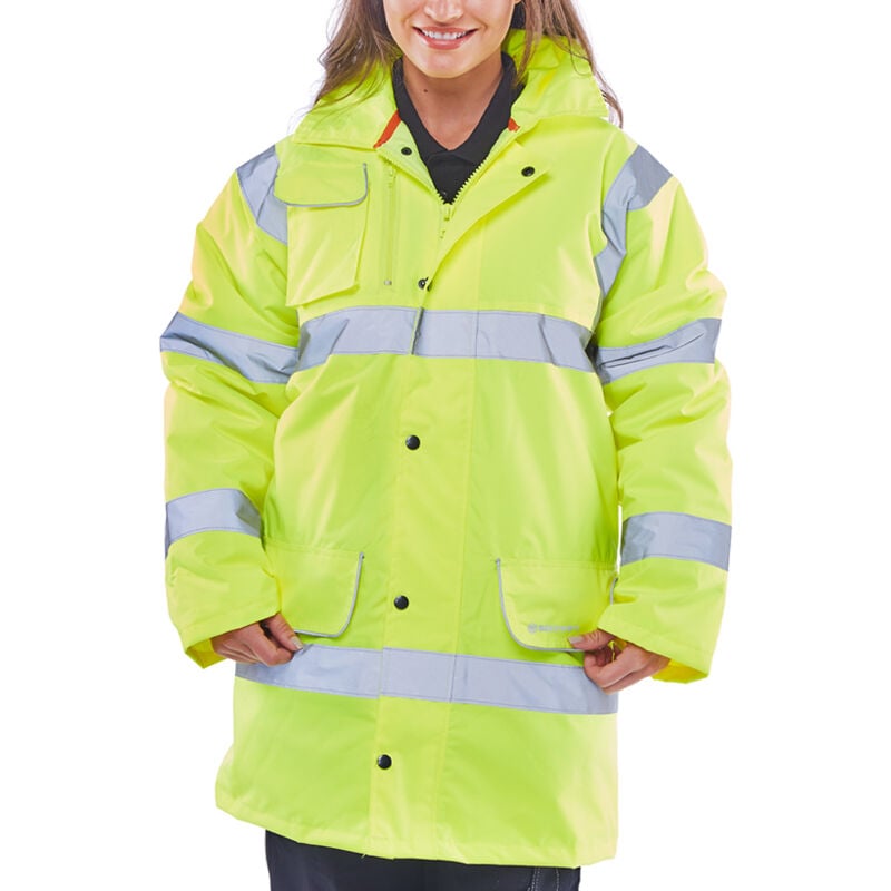 Beeswift - hi-vis fleece lined traffic jacket saturn yellow l