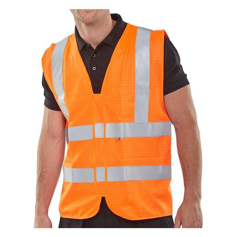 Beeswift Fire Retardant Hi-Vis Vest Orange L