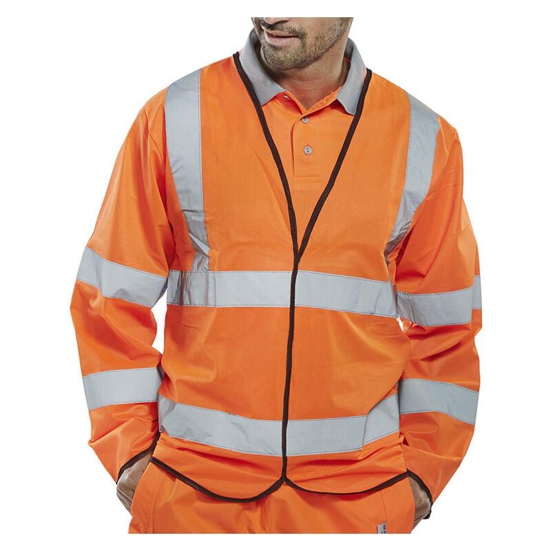 Bseen fr ls jerkin en ISO20471 or 3XL - Orange - Orange - Beeswift