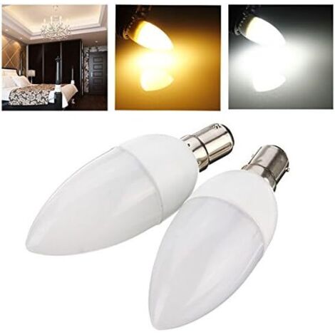 B15 3W 10 SMD 2835 AC 220-240V Weiß/Warmweiß Kerze LED Glühbirne - Weiß