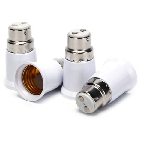 B22 to E27 Light Socket Converter Screw Bulb Socket Adapter Lamp Holder 4PCS Lamp Bases