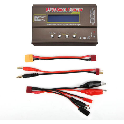 B6V3 80W Smart-Ladegerät für Modellflugzeuge, DC 11,0-18,0V Netzteil