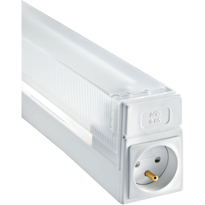 B.85C 17-Réglette S19 IP21 H.Vol a/inter+prise Lpe non incl. (vp) Aric 0252