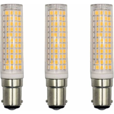 BA15D Ampoule LED, Energy Saver Culot 15W, Pour Réfrigérateur/Machine à Coudre/Lampe de Table CA230V, Lot de 3 (blanc chaud 3000K) [Classe énergétique A+]