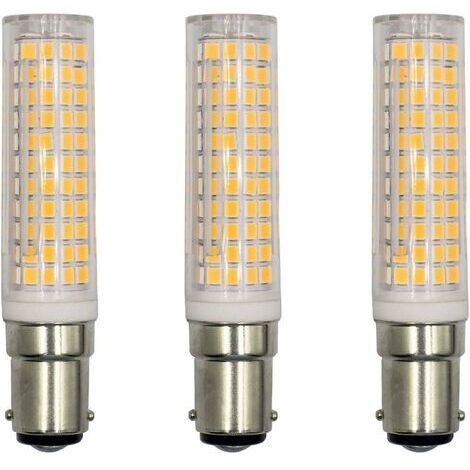 BA15D Ampoule LED, Energy Saver Culot 15W, Pour Réfrigérateur/Machine à Coudre/Lampe de Table CA230V, Lot de 3 (blanc chaud 3000K) [Classe énergétique A+]
