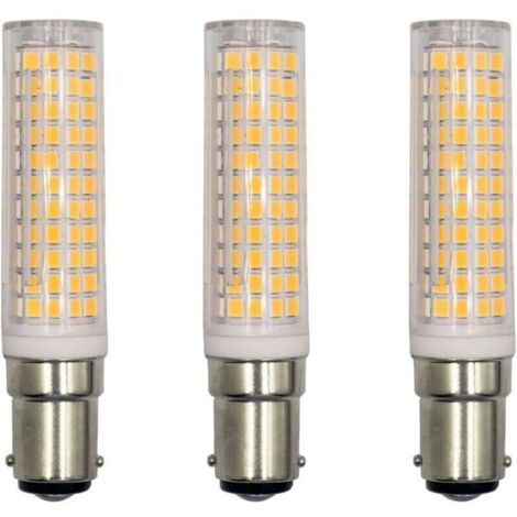 BA15D Ampoule LED, Energy Saver Culot 15W, Pour Réfrigérateur/Machine à Coudre/Lampe de Table CA230V, Lot de 3 (blanc chaud 3000K) [Classe énergétique A+]