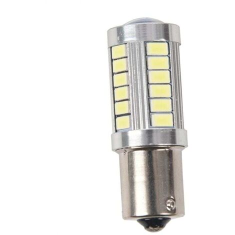 BA15S 12V Blanc LED Veilleuse Ampoule de Voiture 1156 P21W Argent 33-LED