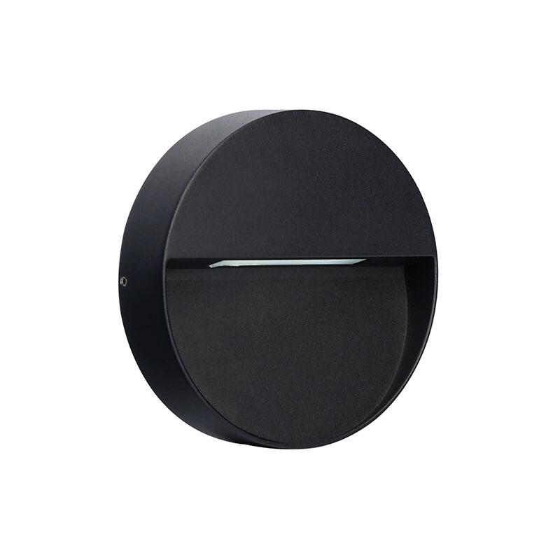 

Aplique bañador redondo para Exterior LED 4W Negro IP65