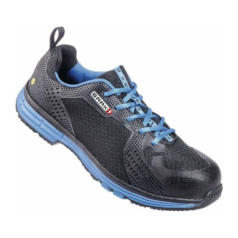 

Baak - Zapato de seguridad Chris talla 43 negro / azul textil S1P SRC ESD EN20345