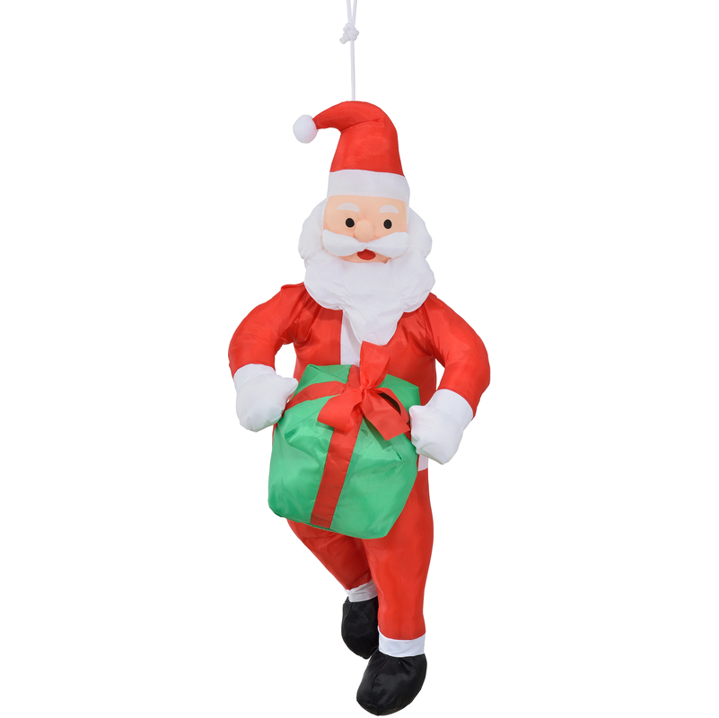 Babbo Natale 90 Cm.Babbo Natale Appeso A Una Corda 90cm Decorazione Natalizia Natale Figura Babbo Natale 53352290