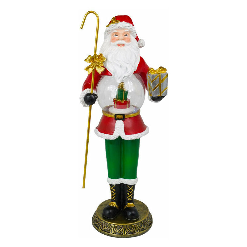 Giordanoshop - Babbo Natale Carillon H45 cm in Resina con Musica e Luci