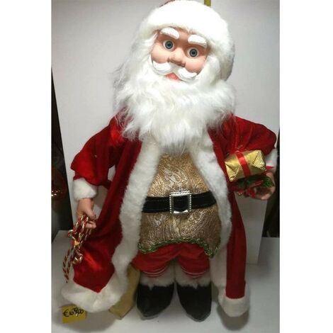 Babbo Natale carrilon Regali natalizi da addobbi per casa decorazioni vetrine cm 65