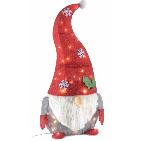 Babbo Natale Decorativo Luminoso per Interni ed Esterni per Casa Giardino 1 Mt