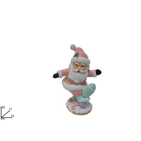 BABBO NATALE DIMENSIONE 20CM CON PALLA RUGBY