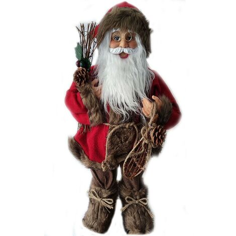 Babbo Natale Grande H 60 per Regali da addobbi natalizi decorazioni di vetrina  casa negozi  Nordico vestiti in tessuto