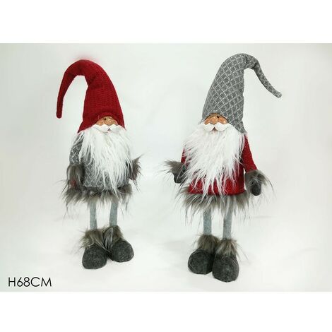Babbo natale h68 per decorazioni addobbi natalizi da vetrina negozi casa albero
