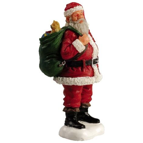 Babbo Natale, personaggio per villaggio di Natale in poliresina