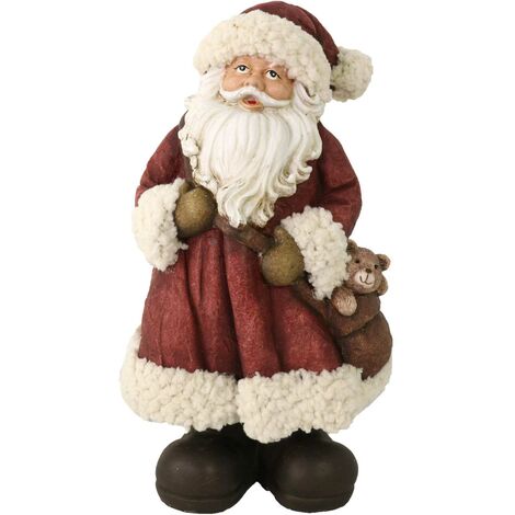 Babbo natale resina rosso cm18x17h34