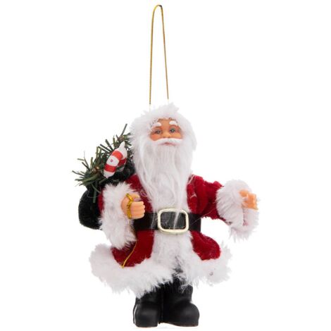 Babbo natale rosso 13cm in velluto - Feeric lights & christmas