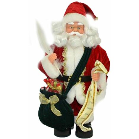 Babbo natale rosso decorazioni di natale strumenti musicali violino fisarmocica - decoro: Babbo con violino