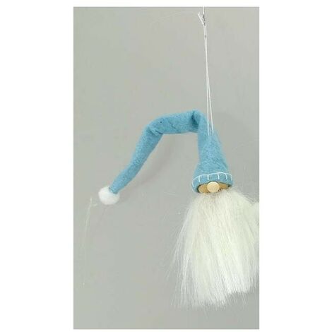 Babbo natalizio celeste da decorazioni per albero di natale addobbi da casa
