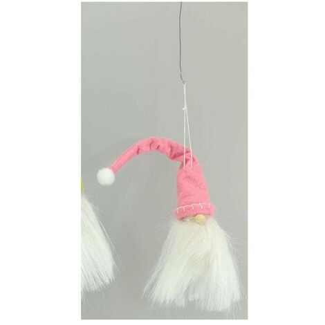 Babbo natalizio rosa da decorazioni per albero di natale addobbi da casa