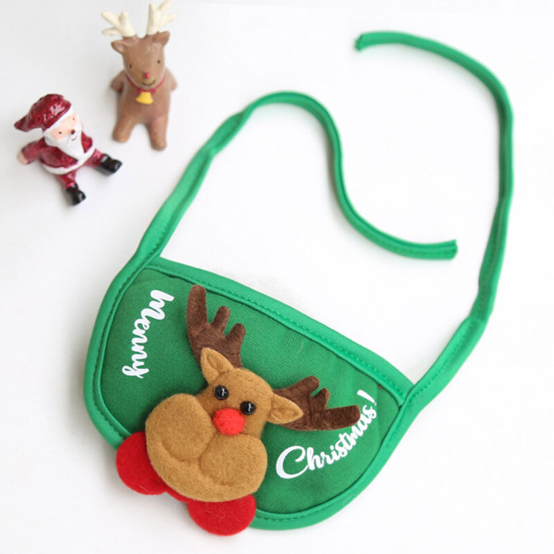 

Asupermall - Babero de Navidad ajustable para mascotas, delantal con cornamentas verdes, decoracion bonita para mascotas, accesorios para festivales