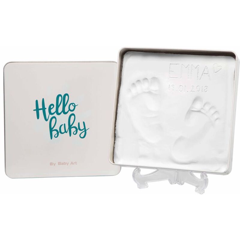 

Baby Art Molde de huella de bebé Magic Box Essentials cuadrado - Blanco