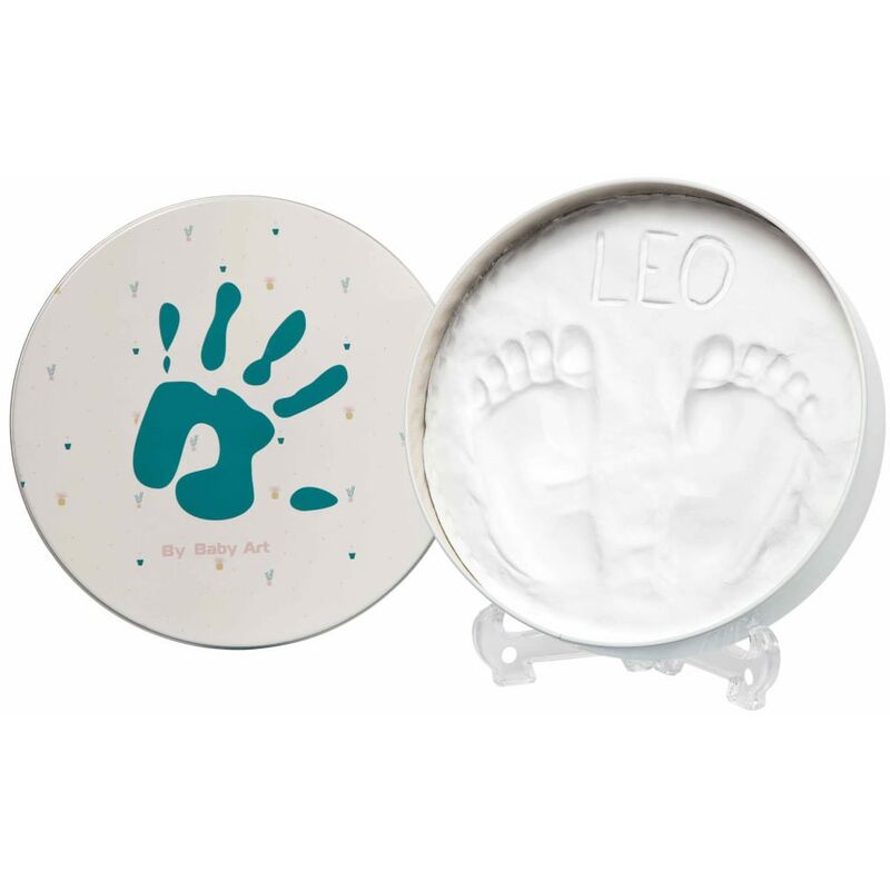 

Baby Art Molde de huella de bebé Magic Box Essentials redondo - Blanco