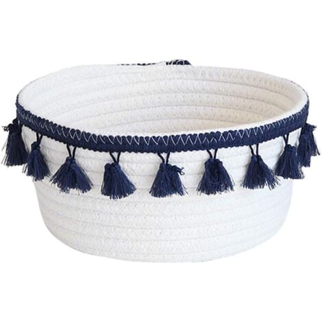 Baby-Aufbewahrungskorb, Dekokorb aus natürlichem Baumwollseil, kleine Aufbewahrungsbox, Organizer für Kinderzimmer, Wohnzimmer, Büro